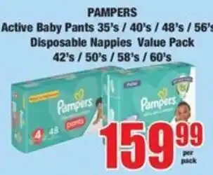 Boxer Pampers Active Baby Pants offer