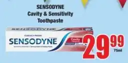Boxer Sensodyne Cavity & Sensitivity Toothpaste offer