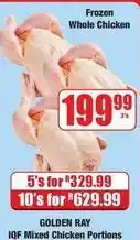 Boxer Golden ray - frozen whole chicken offer
