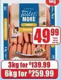 Boxer Taste & more frozen plain russians offer