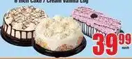 Boxer 6 inch cake / cream vanilla log offer