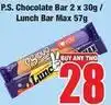 Boxer P.s. chocolate bar offer