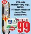 Boxer Clover - chicken polony & full cream processed cheese slices offer
