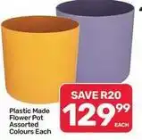Pick n Pay Hypermarket Plastic made flower pot offer