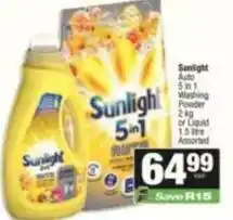 Spar Sunlight - 5 in 1 washing powder or liquid offer