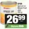 Spar Spar - apricot or mixed fruit jam offer