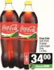SuperSpar Coca cola - soft drink original less sugar offer