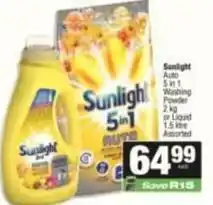 SuperSpar Sunlight - auto 5 in 1 washing powder offer