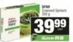 SuperSpar Spar - creamed spinach offer