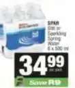 SuperSpar Spar - still or kling spring water offer
