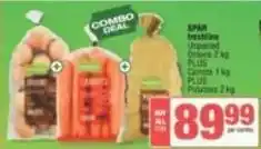 SuperSpar Spar - unpeeled onions, carrots, potatoes offer