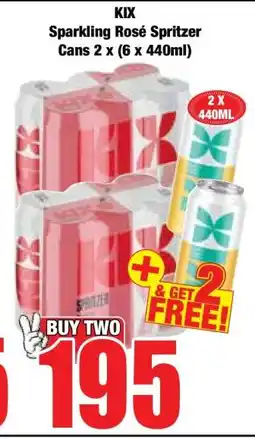 Boxer KIX Sparkling Rosè Spritzer Cans 2 x (6 x 440ml) offer