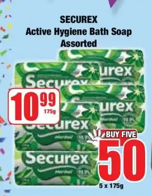 SECUREX Active Hygiene Bath Soap Assorted