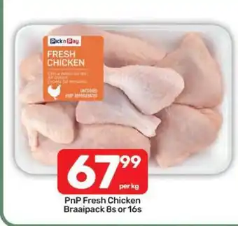 Pick n Pay PnP Fresh Chicken Braaipack 8s or 16s offer