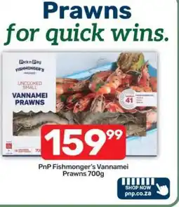 Pick n Pay PnP Fishmonger's Vannamei Prawns 700g offer
