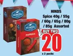 Boxer HINDS Spice 40g / 55g / 60g / 65g / 80g / 85g Assorted offer