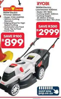 Pick n Pay Hypermarket WOLF-Garden 900W Electric Trimmer 320mm offer