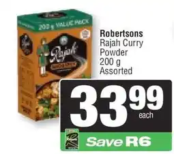 Spar ROBERTSONS RAJAH CURRY POWDER offer