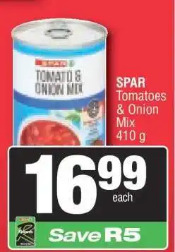 Spar SPAR Tomatoes & Onion Mix 410 g offer