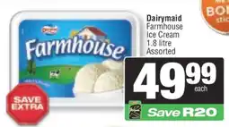 Spar DAIRYMAID FARMHOUSE ICE CREAM offer