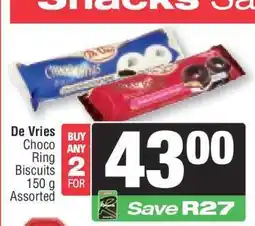 Spar De Vries Choco Ring Biscuits offer