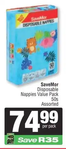 Spar SaveMor Disposable Nappies Value Pack offer