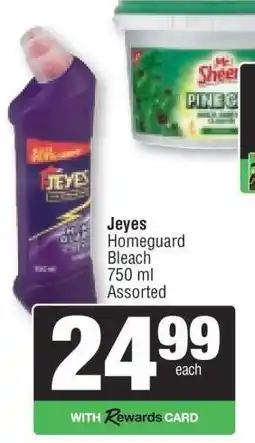 Spar Jeyes Homeguard Bleach offer