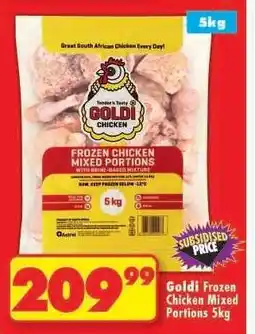 Shoprite GOLDI FROZEN CHICKEN MIXED PORTIONS 5kg offer