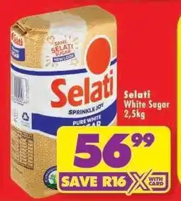 Shoprite Selati White Sugar-2.5Kg offer