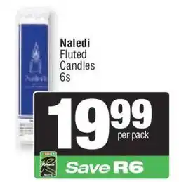 Spar Naledi Fluted Candles 6s offer