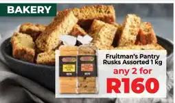Food Lover's Market Fruitman’s Pantry Rusks Assorted 1 kg offer