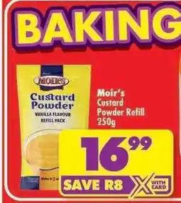 Shoprite Moir's Custard Powder Refill 250g offer