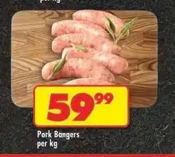 Shoprite Pork Bangers per kg offer