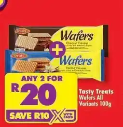 Shoprite Tasty Treats Wafers all variants 100g offer