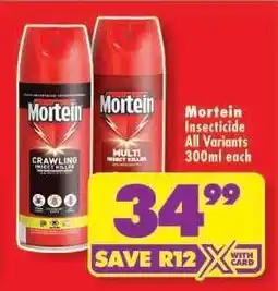 Shoprite Mortein Insecticide all variants 300ml each offer