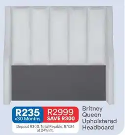 OK Furniture Britney Queen Upholstered Headboard offer