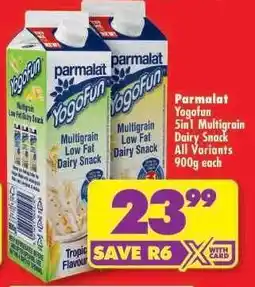 Shoprite PARMALAT YOGOFUN 5in1 MULTIGRAIN DAIRY SNACK offer