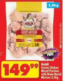 Shoprite Goldi Frozen Chicken Mixed Portions with Brine-Based Mixture 3,5kg offer