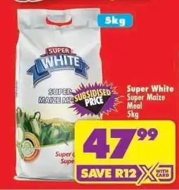 Shoprite SUPER WHITE SUPER MAIZE MEAL 5kg offer