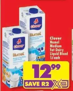 Shoprite Clover Numel Medium Fat Dairy Liquid Blend 1 each offer