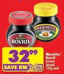 Shoprite MARMITE/BOVRIL EXTRACT SPREAD 125g offer