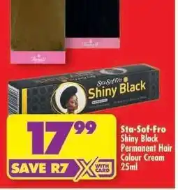 Shoprite Sta-Sof-Fro Shiny Black Permanent Hair Colour Cream 25ml offer