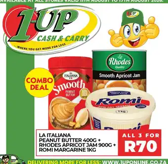 LA ITALIANA PEANUT BUTTER + RHODES APRICOT JAM + ROMI MARGARINE