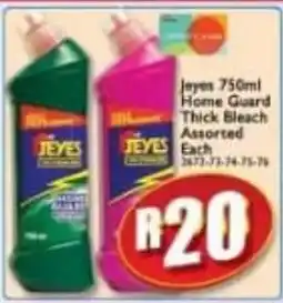 A5 Cash & Carry Jeyes 750ml Home Guard Thick Bleach Assorted offer