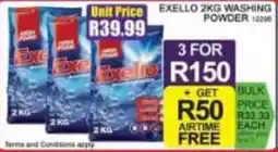A5 Cash & Carry Exello 2KG Washing Powder offer