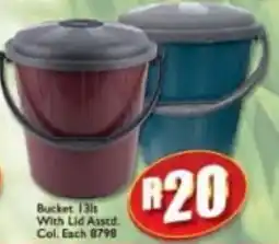 A5 Cash & Carry Bucket 13lt With Lid Assstd. offer