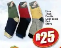 A5 Cash & Carry Mens Thick Double Layer Socks offer