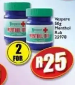 A5 Cash & Carry Vespere Menthol Rub offer