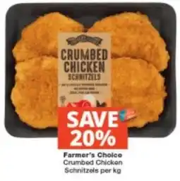 Checkers Farmer's Choice Crumbed Chicken Schnitzels offer