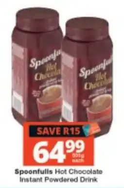 Checkers Spoonfuls Hot Chocolate Instant Powdered Drink offer